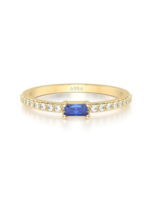 Anillo Abba Joyas 10 k de oro zirconia