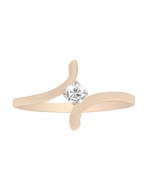 Solitario de oro 14 k Kaia diamante 1