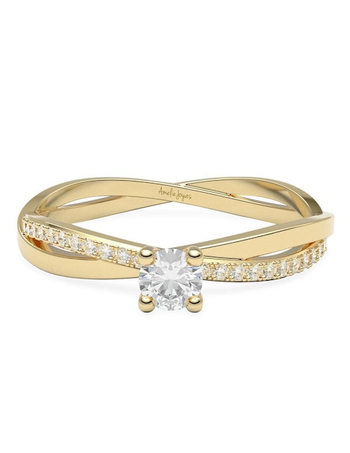 Anillo de compromiso "de" oro 14 k amelie joyas diamante