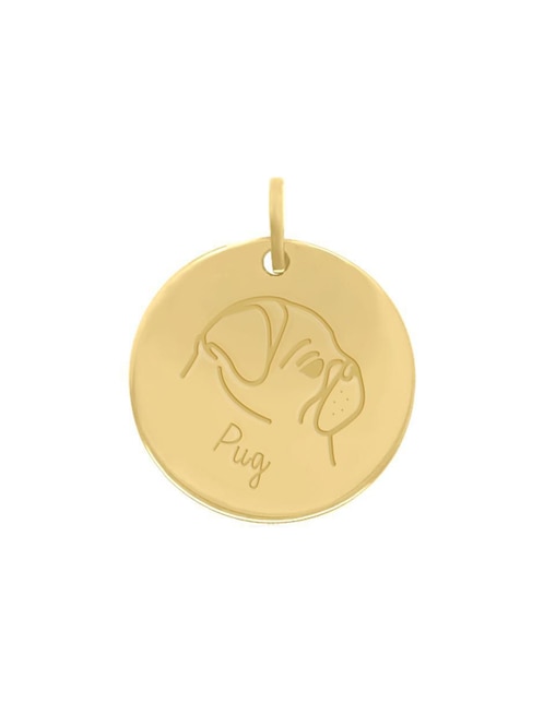 Dije de perro Fianelli pug de oro amarillo 14 K