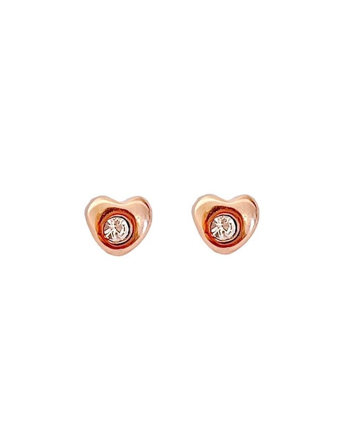 Broqueles de corazón Mancini con acabado brillante zirconia