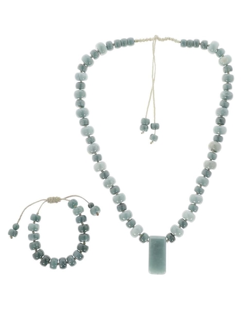Collar y pulsera artesanal de Jade Kunz Tienda del Museo Nacional de Antropología