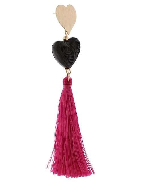 Aretes de corazón Tmna con acabado martillado
