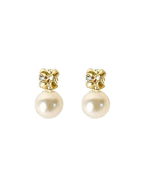 Broqueles redondos Mancini de oro con acabado liso zirconia