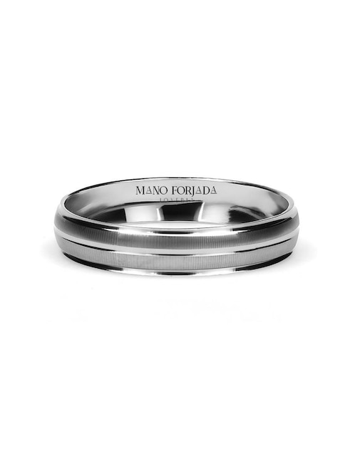 MANO FORJADA Argolla de oro blanco 10 k Mano Forjada