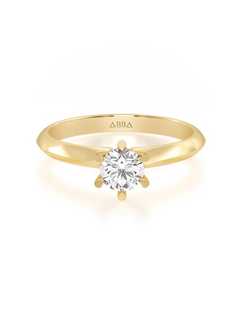 Anillo de compromiso 18 k moissanita