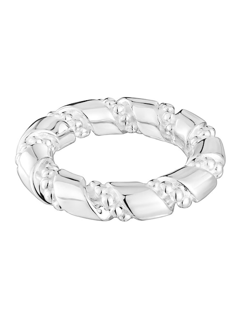 Anillo Tous Twisted P 925 de plata brillante