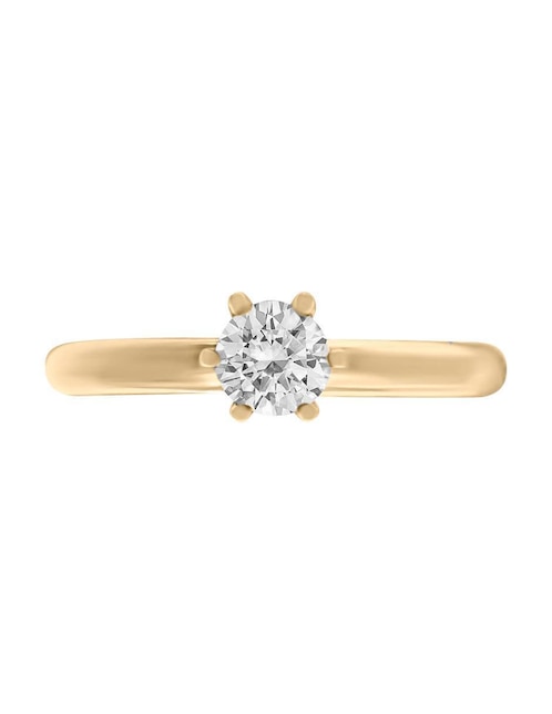 Solitario "de" oro 14 k klamore diamante