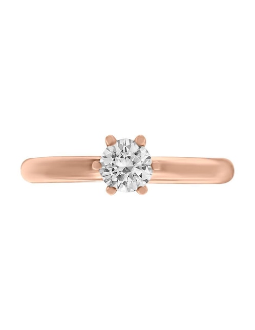Solitario de oro 14 k Isabella diamante 1