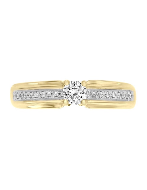 Solitario "de" oro 14 k klamore diamante
