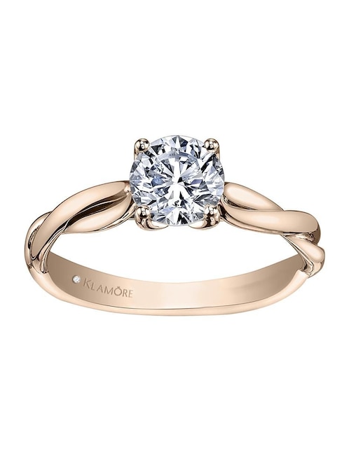 Solitario de oro 14 k Aileen diamante 1