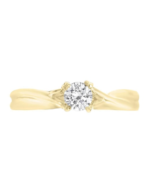 Solitario "de" oro 14 k klamore diamante