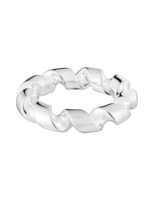 Anillo Tous Twisted P 925 de plata brillante