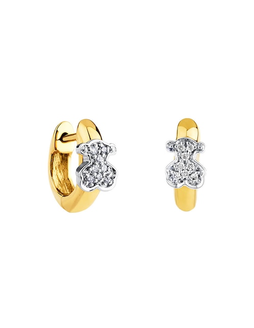 Aretes de aro Tous Gen de oro con acabado brillante diamante