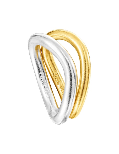 Set anillo Tous Hav de plata P 925 con acabado baño de oro