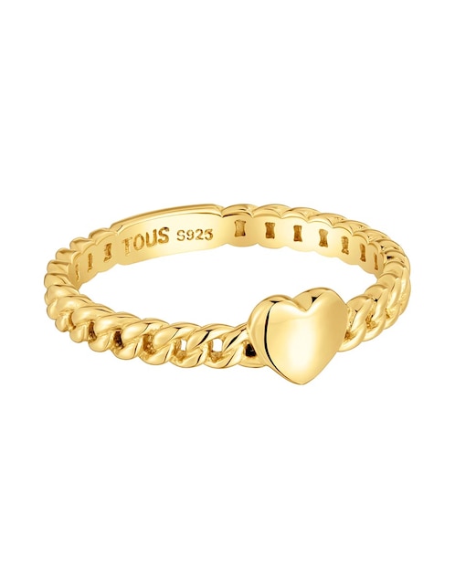 Anillo de corazón Tous Bold Motif P 925 de plata brillante