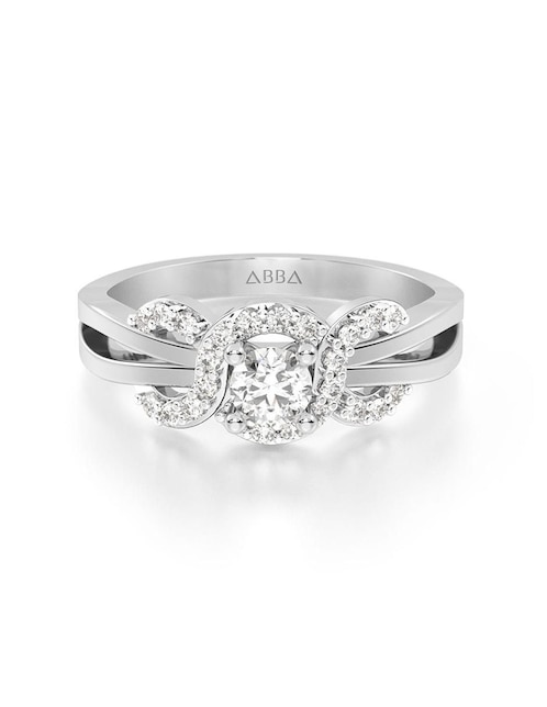 Anillo de compromiso de oro 14 k 1