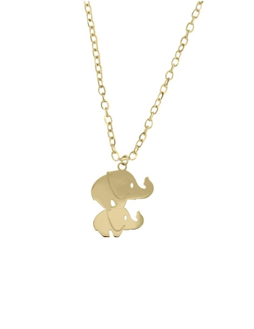 Colgante Y Dije de elefante Fianelli rhodina de oro amarillo 14 K