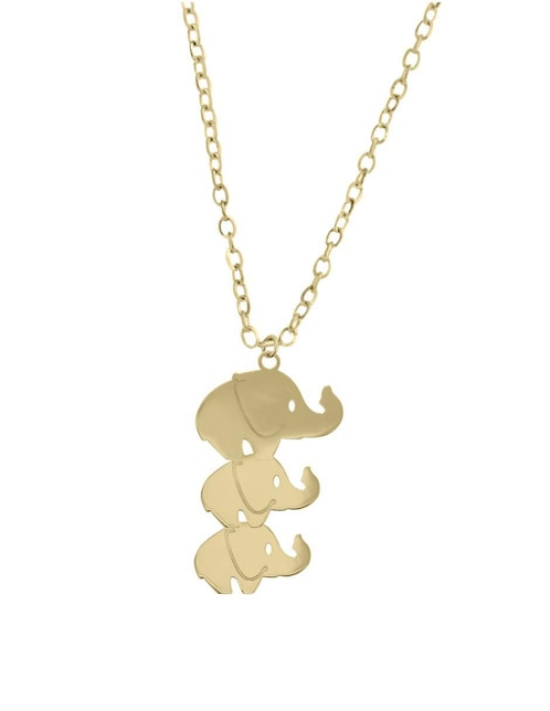 Colgante Y Dije de elefante Fianelli rhodina de oro amarillo 14 K
