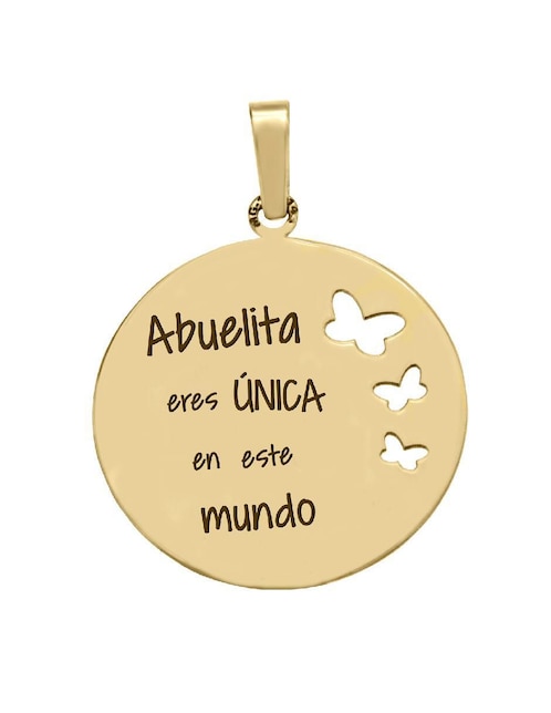 Dije circular Fianelli abuelita de oro amarillo 14 K