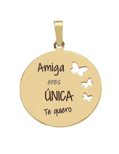 Dije circular Fianelli amiga de oro amarillo 14 K