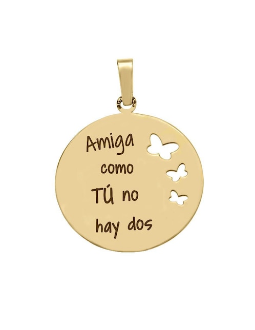 Dije circular Fianelli amiga de oro amarillo 14 K