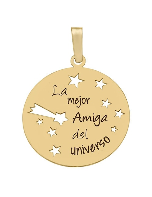 Dije circular Fianelli amiga de oro amarillo 14 K