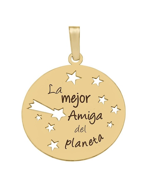 Dije circular Fianelli amiga de oro amarillo 14 K
