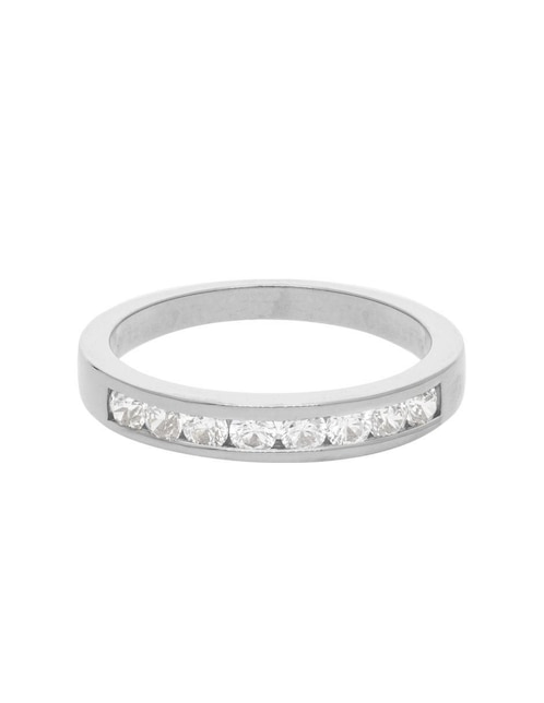 Anillo 14 k de oro amarillo zirconia brillante 1