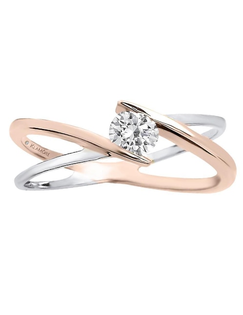Solitario de oro 14 k Rosen diamante 1
