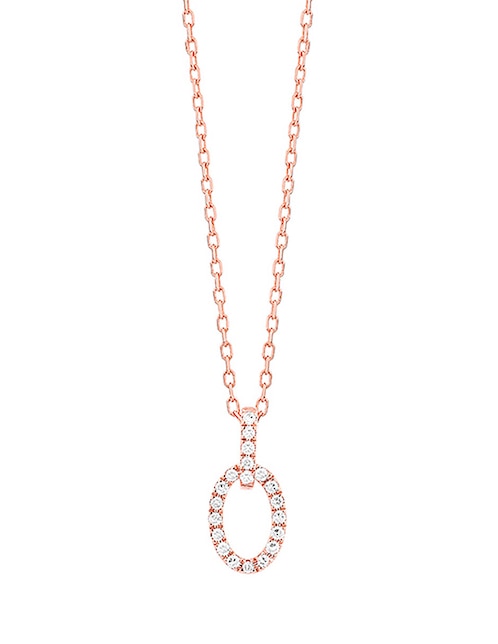 Colgante Y Dije ovalado smart de oro rosa 14 K 1