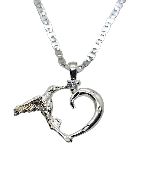 Collar de corazón Limerence By Claudia Herrera Colibrí de plata P 925