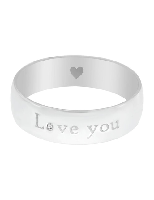 Anillo Fianelli Love you 14 k de oro diamante brillante
