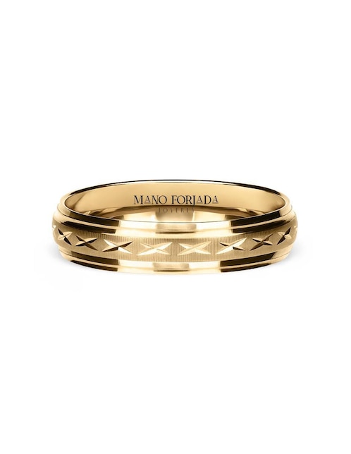 Argolla de oro 14 k Mano Forjada