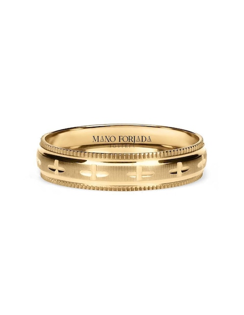 Argolla de oro 14 k Mano Forjada