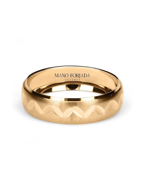 Argolla de oro 14 k Mano Forjada