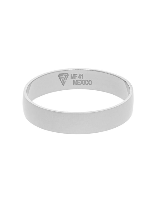 Anillo de redondo Fonelli 14 k de oro blanco
