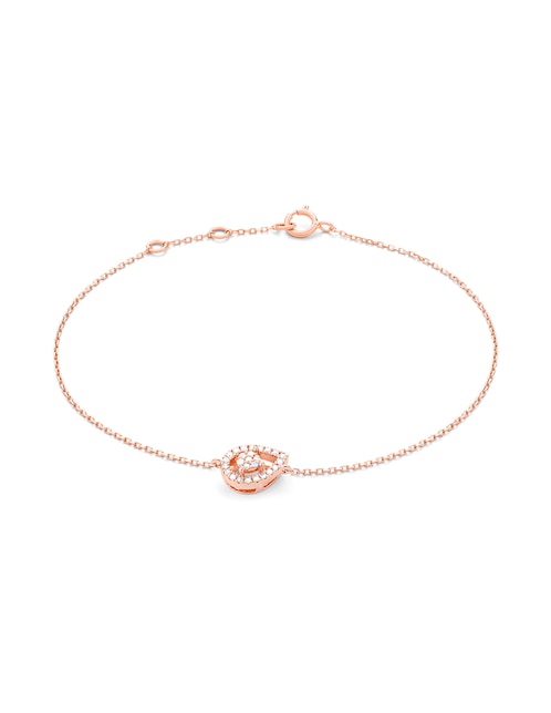 Pulsera de oro rosa 14 K Smart con acabado brillante 1