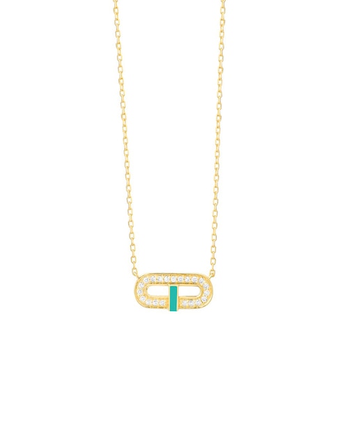 Colgante Y Dije ovalado smart de oro amarillo 14 K 1