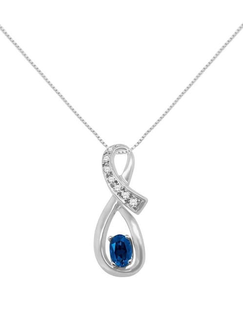 Colgante Y Dije ovalada Fascinare rosi de oro blanco 14 K