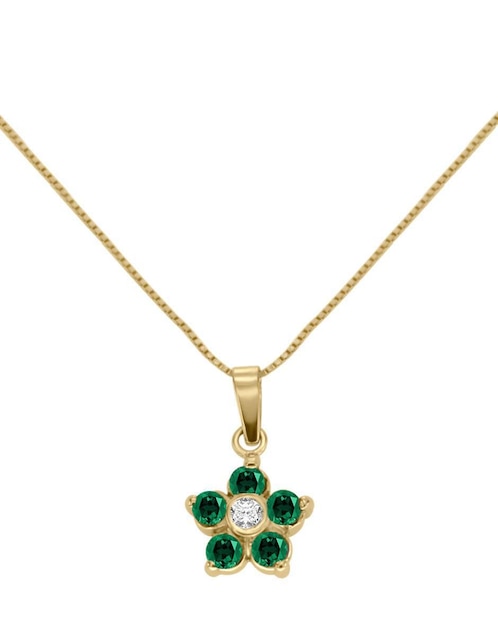 Colgante Y Dije de flor Fascinare camelia de oro amarillo 14 K