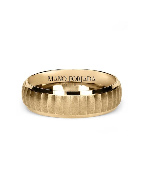 Argolla de oro amarillo 10 k Mano Forjada