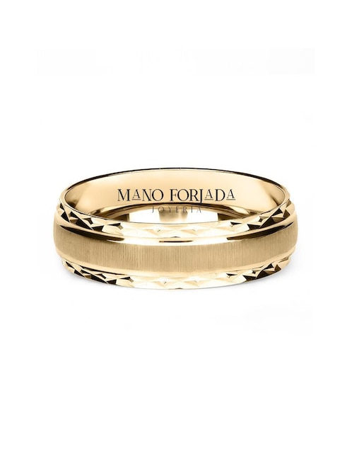 Argolla de oro amarillo 10 k Mano Forjada