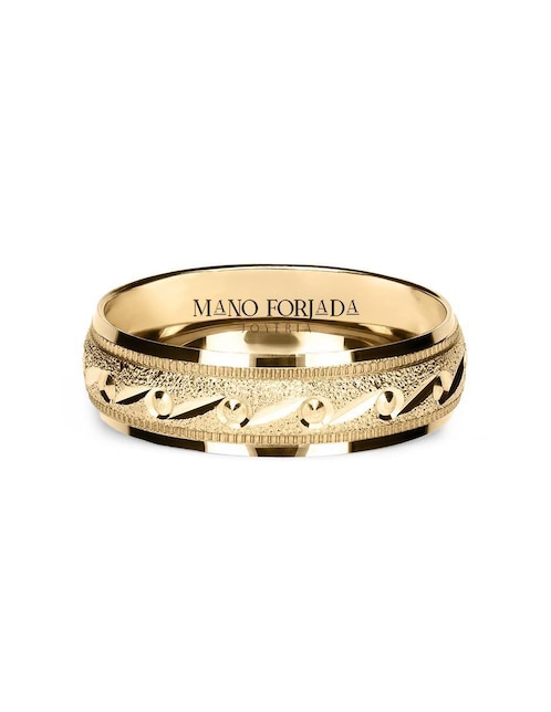 Argolla de oro amarillo 10 k Mano Forjada