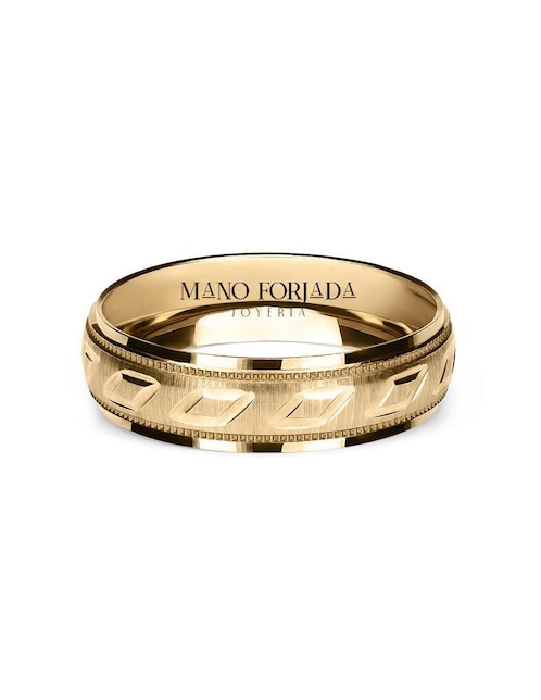 Argolla de oro amarillo 10 k Mano Forjada