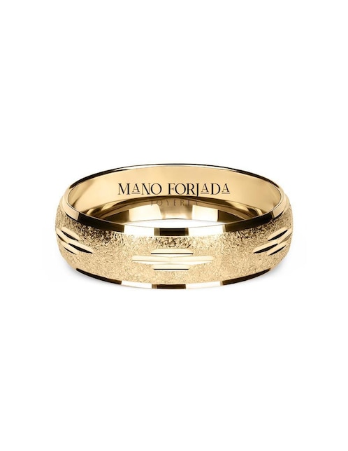 Argolla de oro amarillo 10 k Mano Forjada