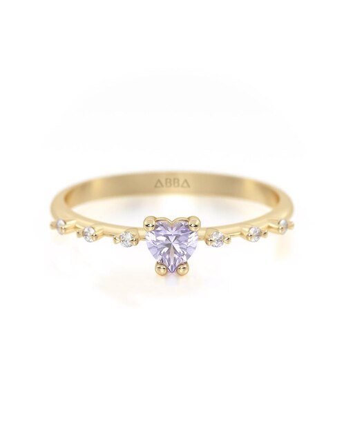 Anillo "de (si aplica)" corazón abba joyas sin familia sin temática 10 k "de" oro zirconia