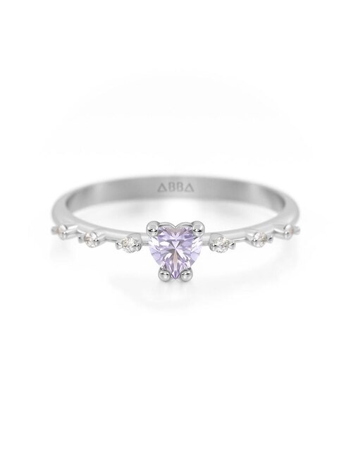 Anillo de corazón 10 k de oro zirconia brillante 1
