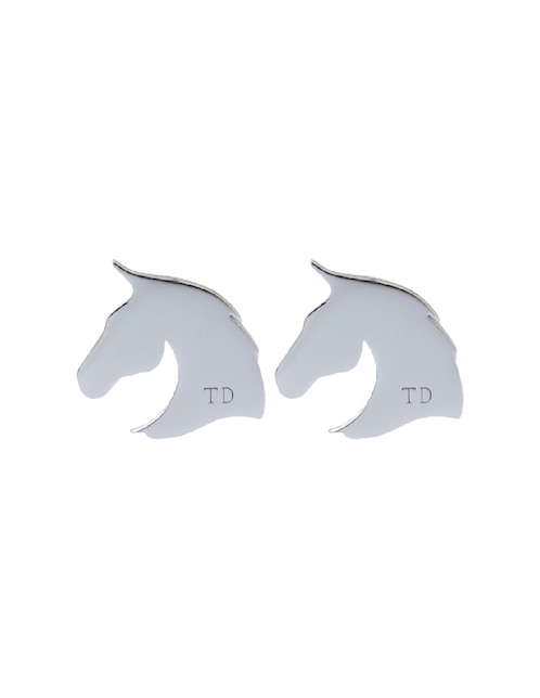 Broqueles de caballo Teresa Díaz Joyería Mexicana Elegancia Equina de plata P 925 con acabado brillante