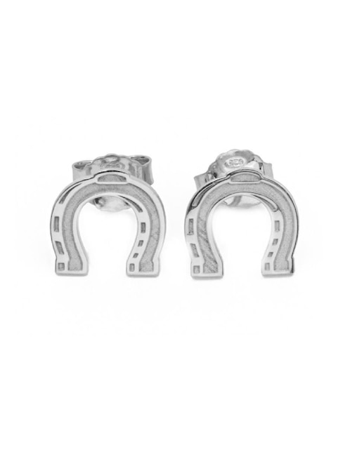 Broqueles de caballo Teresa Díaz Joyería Mexicana Elegancia Equina de plata P 925 con acabado brillante